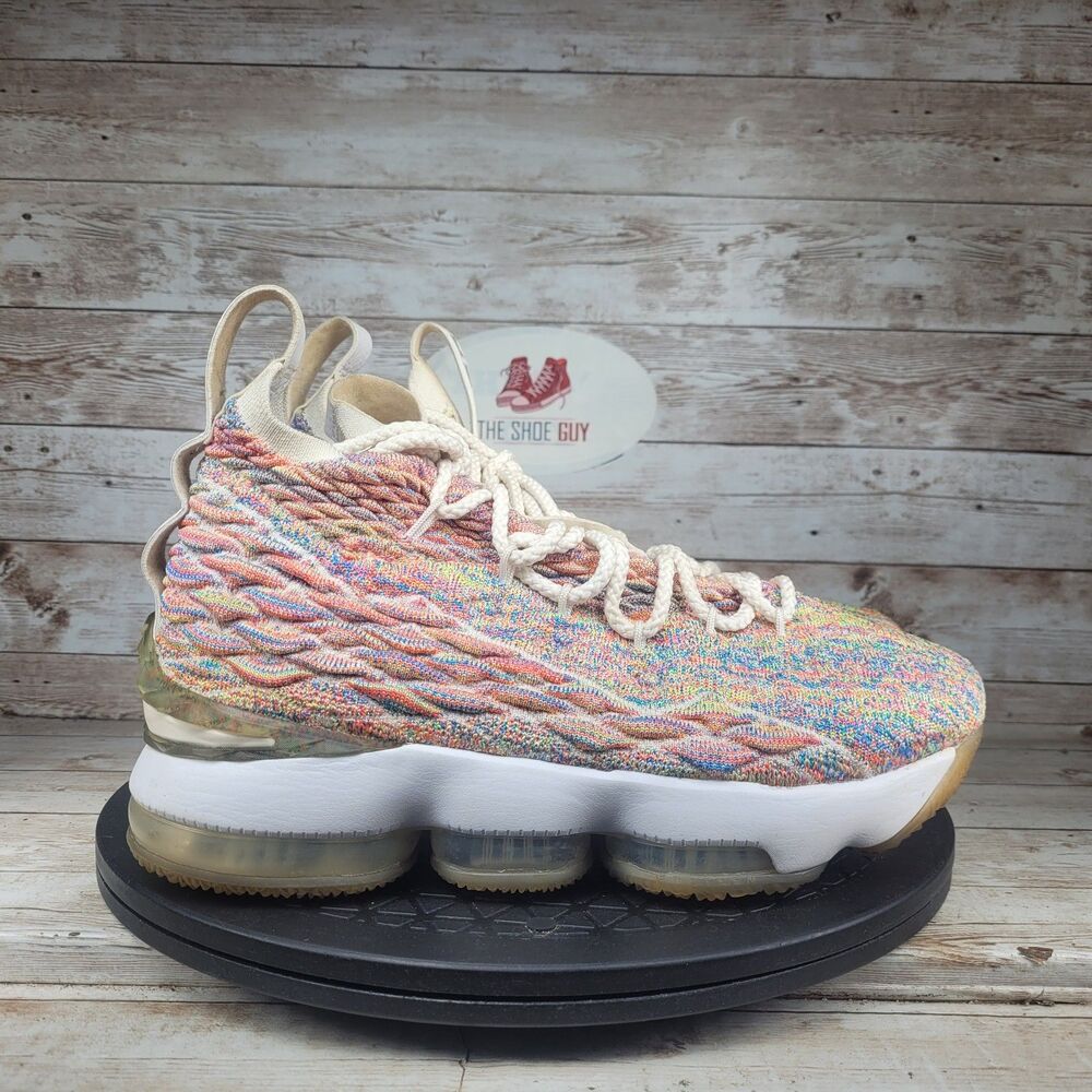 Nike LeBron 15 "Fruity Pebbles" Sneakers Youth Size 5.5/Women size 7